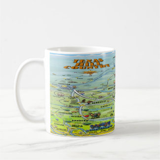 Carte du pays de TX Hill Carte du café Mug