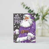Carte du Père Noël pourpre (Debout devant)