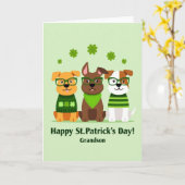 Carte du petit-fils de St Patricks Dogs (Fleur jaune)