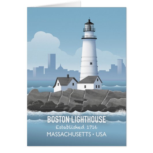 Carte du phare de Boston (Devant)