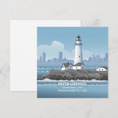 Carte du phare de Boston (Devant / Derrière)