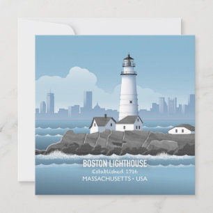 Carte du phare de Boston