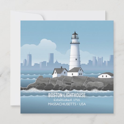 Carte du phare de Boston (Devant)