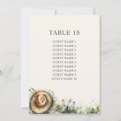 Carte du plan de siège rustique fleur sauvage Cowg (Devant)