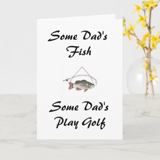 Carte Du poisson de papa, du golf de papa (Fleur jaune)