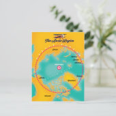 Carte du pôle nord de la région arctique (Debout devant)