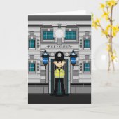 Carte du policier et du poste de police (Fleur jaune)