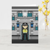 Carte du policier et du poste de police (Fleur jaune)