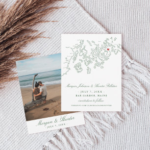 Carte du port de Bar Maine Hunter Green