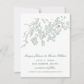 Carte du port de Bar Maine Hunter Green (Devant)