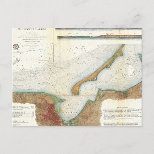 Carte du port de Nantucket vintage (Devant)