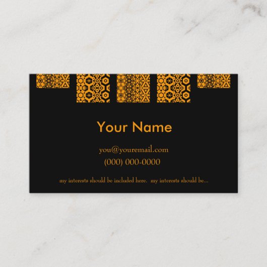 Carte du profil de l'homme (Devant)