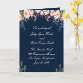 Carte du programme botanique rose d'élégance moder (Fleur jaune)