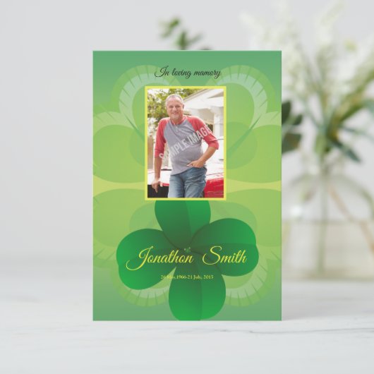 Carte du programme commémoratif (Debout devant)