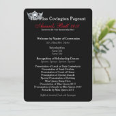 Carte du programme de bal Miss America Silver Crow (Debout devant)