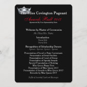 Carte du programme de bal Miss America Silver Crow (Devant)