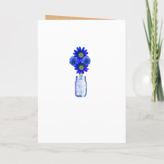 Carte du programme de bocaux rustiques bleus (Dos)