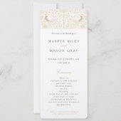 Carte du programme de cérémonie des Mariages à thè (Devant)