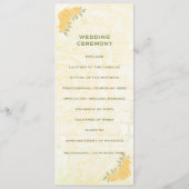 Carte du programme de cérémonie des mariages de ro (Dos)