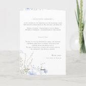 Carte du programme de cérémonie des Mariages fleur (Dos)