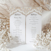 Carte du programme de cérémonie des Mariages islam