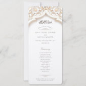 Carte du programme de cérémonie des Mariages islam (Devant)