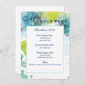 Carte du programme de déjeuner du concours floral (Devant / Derrière)