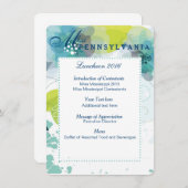 Carte du programme de déjeuner du concours floral  (Devant / Derrière)
