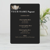 Carte du programme de déjeuner Miss America Gold C (Debout devant)