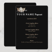 Carte du programme de déjeuner Miss America Gold C (Devant / Derrière)