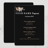 Carte du programme de déjeuner Miss America Gold C (Devant / Derrière)