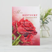 Carte du programme de déjeuner Miss America Red Ro (Debout devant)