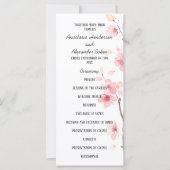 Carte du programme de mariage. (Devant)