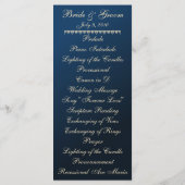 Carte du programme de mariage Bayou Bliss (Dos)