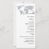 Carte du programme de mariage bleu marine (Devant)