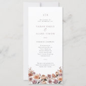 Carte du programme de mariage Boho Purple Floral G (Devant)