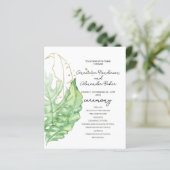 Carte du programme de mariage budgétaire. (Debout devant)