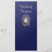 Carte du programme de mariage Candle Mason Jars (Devant)