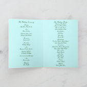 Carte du programme de mariage de paon (Intérieur)