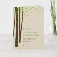 Carte du programme de mariage des arbres forestier