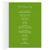 Carte du programme de mariage des palmiers (vert) (Intérieur (Droit))