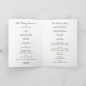 Carte du programme de mariage des succursales flor (Intérieur)