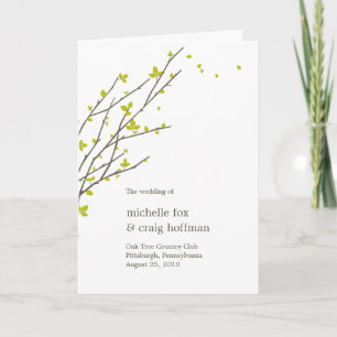 Carte du programme de mariage des succursales flor