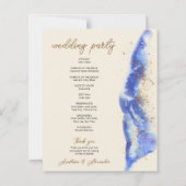 Carte du programme de mariage élégant pour le budg (Dos)