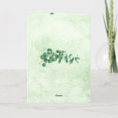 Carte du programme de mariage Feuille Eucalyptus g (Dos)