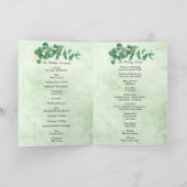 Carte du programme de mariage Feuille Eucalyptus g (Intérieur)