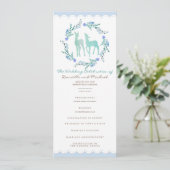 Carte du programme de mariage hivernal des cerfs e (Debout devant)