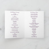 Carte du programme de mariage Lavender Infinity (Intérieur)