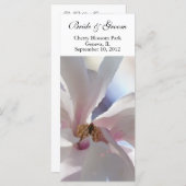 Carte du programme de mariage Magnolia Blossom (Devant / Derrière)