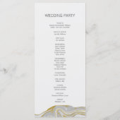 Carte du programme de mariage moderne en marbre et (Dos)